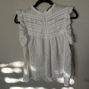 Zara Women  white top size S